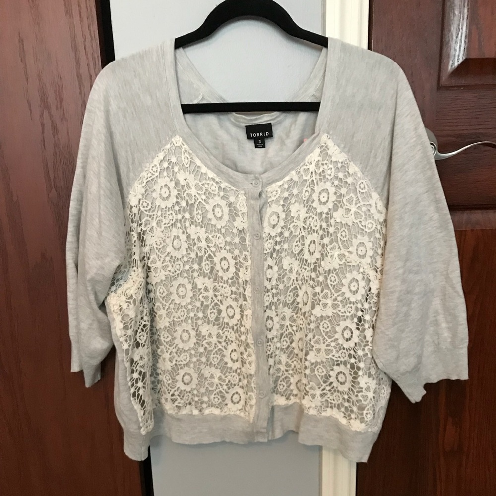 Torrid lace cardigan